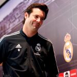El entrenador argentino del Real Madrid Santiago Solari, durante la rueda de prensa.
