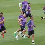 El Real Madrid durantre una sesión de entrenamiento