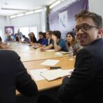 Íñigo Errejón, durante la primera reunión de la lista de 'Sí Madrid 2019. Sí Equipo Errejón 2019'. EFE/ Fernando Alvarado