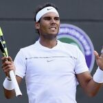 Rafael Nadal ante el luxemburgués Gilles Muller