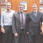 En la imagen, (de izda. a dcha.) Antonio Luna, Manuel Fernández Arjona, Carlos Núñez Mora, Manuel Esteban y Carmen González Enguita