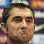 Valverde, en la conferencia de prensa de ayer