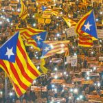 Imagen de la manifestación independentista de ayer
