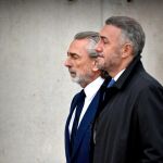 El presunto cabecilla de la trama Gürtel, Francisco Correa (i), a su llegada a la Audiencia Nacional