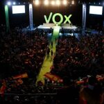 Acto de Vox en la plaza de toros de Vistalegre en octubre de 2018