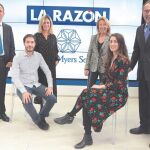 De izquierda a derecha, Álvaro Rogado, Diego Villalón, Carina Escobar, Menchu Lavid, María Gálvez y Xavier Badía / C. Pastrano