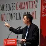 Pedro Sánchez, durante un acto en Badalona