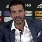 Gianluigi Buffon, durante su comparecencia ante los medios de comunicación