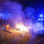 Barricadas en las calles de Hamburgo