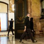El presidente del Parlament, Roger Torrent y el diputado de la CUP, Carles Riera/Foto: Efe