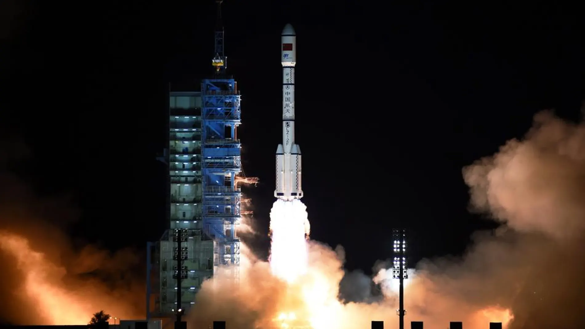 Momento en el que despega el el Tiangong-2