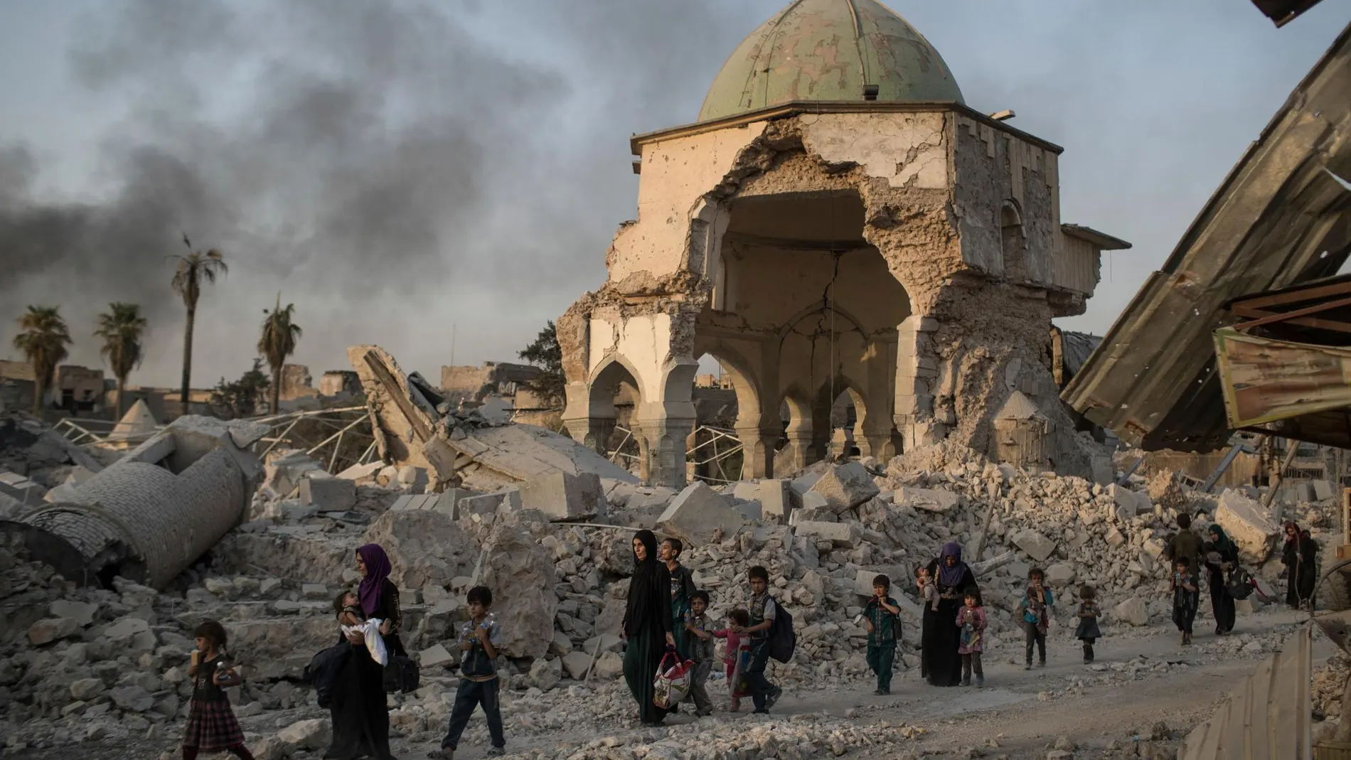 Imagen de la mezquita de Al Nuri, en 2017/Foto: Ap