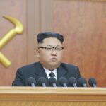 Kim Jong Un, durante su mensaje de Año Nuevo.
