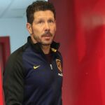 Diego Pablo Simeone, después de su conferencia de prensa de ayer