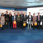 De izda. a dcha., Ángel León, María José Huertas, Sandro Silva , Marta Seco, Óscar Velasco, Carmen Martínez Zabala, Gerardo Alonso, Lucio Blázquez, Miguel Ángel Domínguez, Asunción Fernández, Juan Carlos Tejero, Carlos Chaguaceda y Patricia Pérez