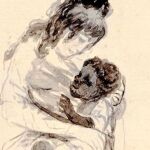 En brazos. «La duquesa de Alba teniendo en sus brazos a María de la Luz» (1794-1795), pintado por Goya en Sanlúcar (Cádiz)