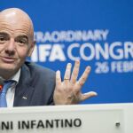 Gianni Infantino, el pasado mes de febrero