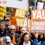 Manifestación del pasado mes de mayo por el 10 Aniversario del fraude de Forum Filatélico