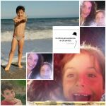 Collage fotográfico que realizaron con el pequeño en la pasada Navidad