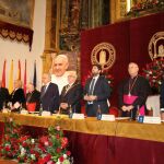 El presidente Fernando López Miras, ayer en el acto inaugural del curso académico de la UCAM