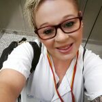 La auxiliar de enfermería Beatriz López