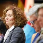 La alcaldesa de Ponferrada, Gloria Fernández Merayo, durante el pleno