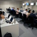 Vista general del Centro Nacional de Datos instalado en el Ifema, donde se llevará a cabo el seguimiento de la jornada electoral
