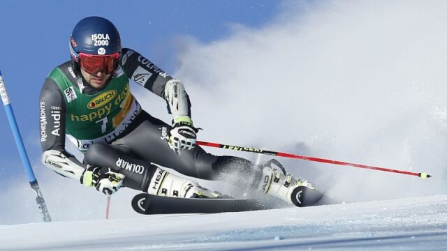 Mathieu Faivre durante la prueba celebrada en Val d’Isere