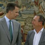 El rey Felipe recibe en el Palacio de la Zarzuela al portavoz de Compromís, Joan Baldoví