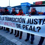 Trabajadores de Peal, la contrata de la Hullera Vasco Leonesa, durante una de sus últimas manifestaciones en Ponferrada
