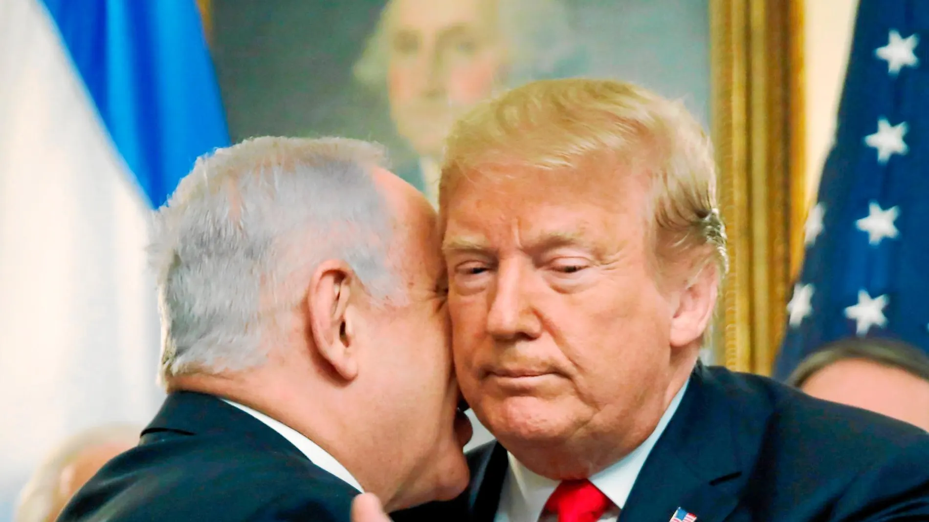 Saludo efusivo entre Netanyahu y Trump en su reciente visita a la Casa Blanca