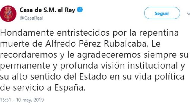 La Casa Real y el mundo de la política dan su último adiós a Pérez Rubalcaba