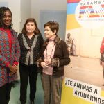 Ebele Okoye, María Victoria Seco y Josebe Soga, en el Centro de Igualdad de Valladolid