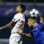 Imagen del partido entre el Dinamo de Zagreb y el Sevilla