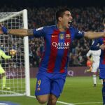 El jugador celebra su tanto ante el Real Madrid