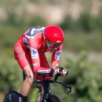 El ciclista británico del equipo Sky, Chris Froome, durante la contrarreloj individual