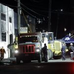 Emergencias en el lugar del incendio en Oakland
