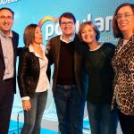 El presidente del PP de Castilla y León, Alfonso Fernández Mañueco, clausura el foro, junto a García Tejerina, Milagros Marcos, Ángeles Armisén y Alfonso Polanco