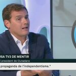 Albert Rivera durante una entrevista en TV3