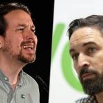Pablo Iglesias, líder de Podemos, y Santiago Abascal, presidente de Vox
