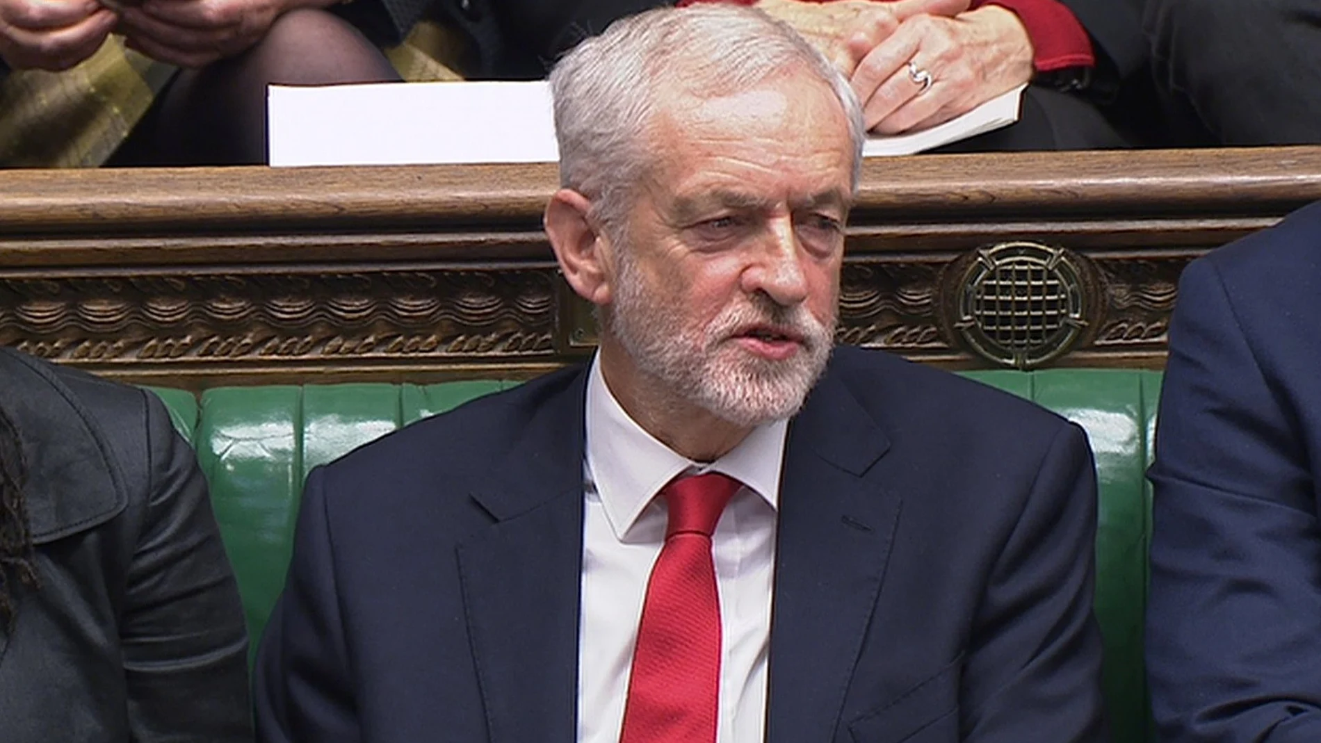 El líder laborista, Jeremy Corbyn, durante el debate parlamentario