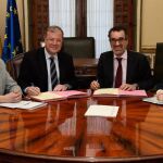 El alcalde de León, Antonio Silván, durante el último convenio de colaboración que suscribió con el Ministerio de Educación, Cultura y Deporte