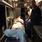 Imagen del destro durante su traslado a un centro hospitalario