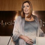 La presidenta de la Junta de Andalucía, Susana Díaz, a su llegada al acto de entrega de la IV edición de los "Premios Manuel Losada Villasante a la Excelencia en la Investigación"hoy en Sevilla