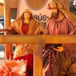 Las figuras tradicionales colocadas el pasado domingo para reivindicar un belén tradicional, una constante desde que se montó la instalación