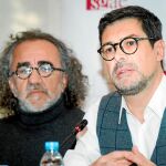 A la izda. Teo Cardalda (vicepte. de SGAE) y José Ángel Hevia (presidente)