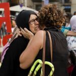 Familiares y amigos de los terroristas, en la concentración de repulsa