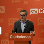 José Manuel Villegas durante la rueda de prensa de hoy