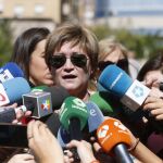 Isabel de la Fuente, madre de Cristina Arce, en la Audiencia Provincial de Madrid,