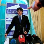 El ex presidente catalán, Carles Puigdemont, llega a una conferencia en Naciones Unidas en Ginebra